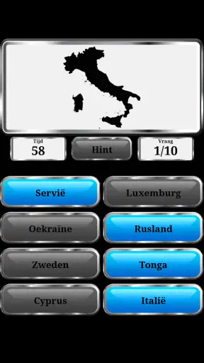 Wereld Geografie - Quiz Spel screenshot