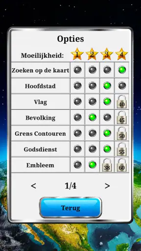 Wereld Geografie - Quiz Spel screenshot