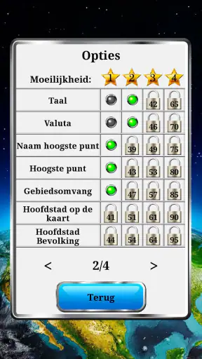 Wereld Geografie - Quiz Spel screenshot
