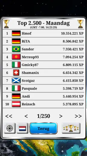 Wereld Geografie - Quiz Spel screenshot
