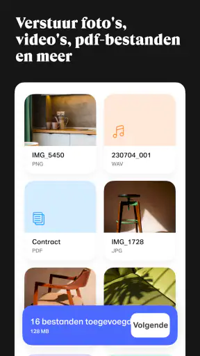 WeTransfer : Bestanden delen screenshot