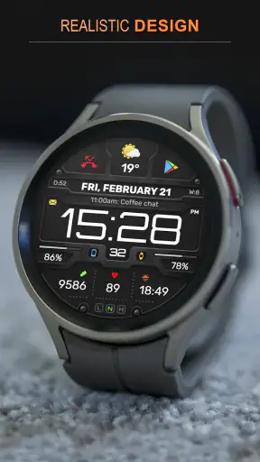 WFP 132 Digital watch face screenshot
