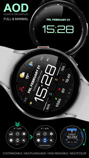 WFP 132 Digital watch face screenshot