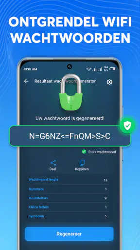 WiFi-wachtwoorden show screenshot