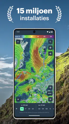 Windy.app: Weer, wind en radar screenshot