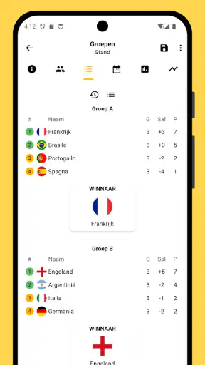 Winner - Toernooi Manager screenshot