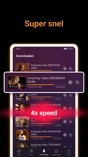 X Downloader en videospeler screenshot