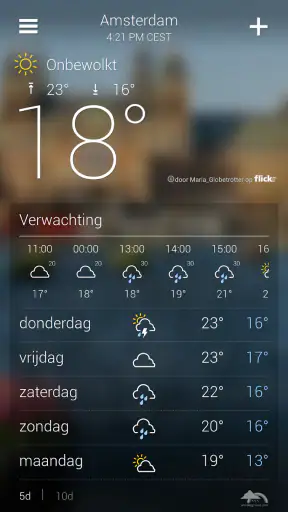 Yahoo Weer screenshot