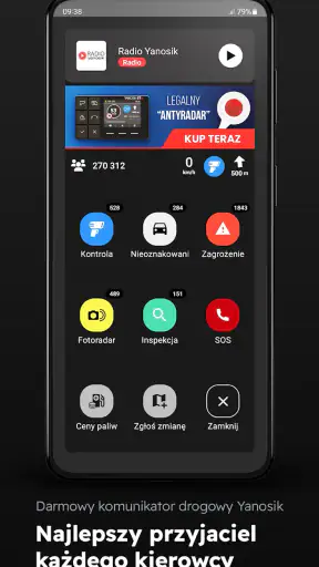 Yanosik: antyradar i nawigacja screenshot