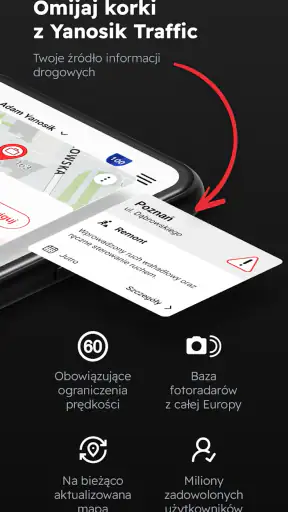 Yanosik: antyradar i nawigacja screenshot