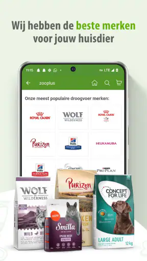 zooplus: online dierenwinkel screenshot