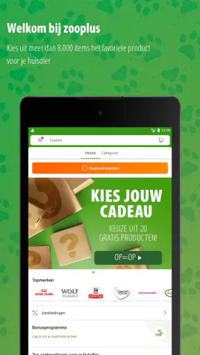 zooplus: online dierenwinkel screenshot