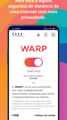1.1.1.1 + WARP screenshot