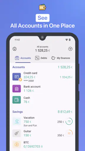1Money: despesas, orçamentos screenshot