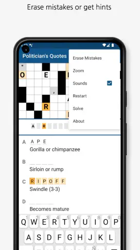Acrostic Crossword Puzzles screenshot