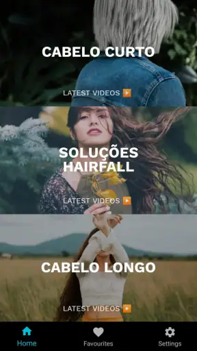 App de Cabelo Cuidados screenshot