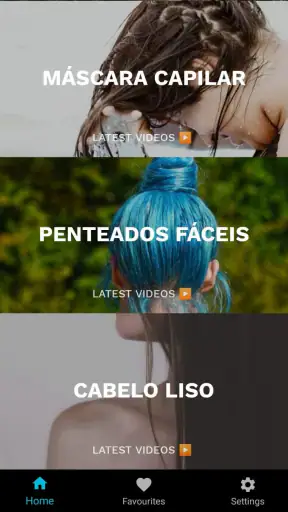 App de Cabelo Cuidados screenshot