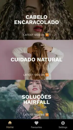 App de Cabelo Cuidados screenshot