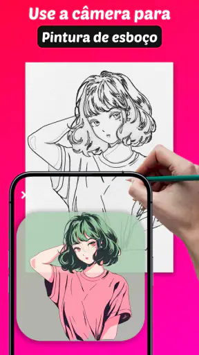 AR desenhando esboço e pintura screenshot