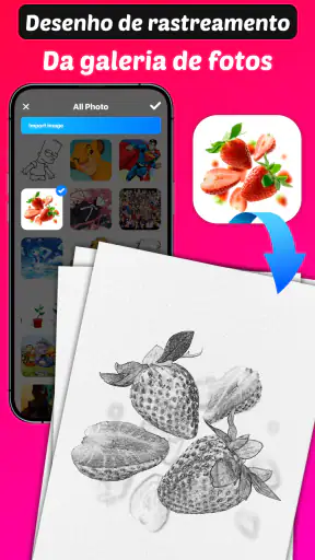 AR desenhando esboço e pintura screenshot