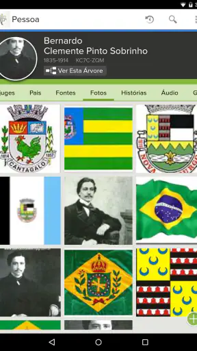 Árvore do FamilySearch screenshot