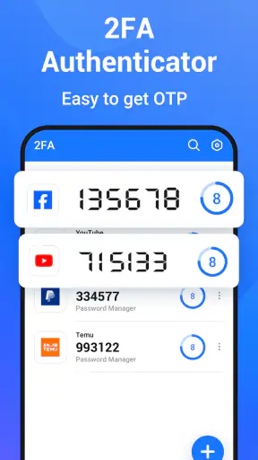 Autenticador: 2FA e Senha screenshot