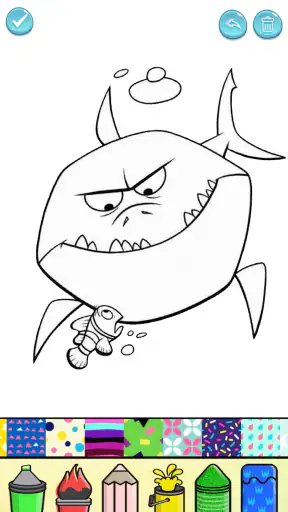 Baby Shark Glitter Coloring screenshot