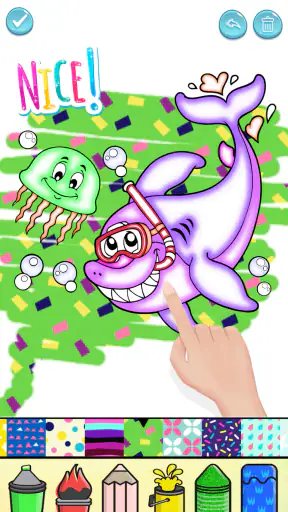 Baby Shark Glitter Coloring screenshot
