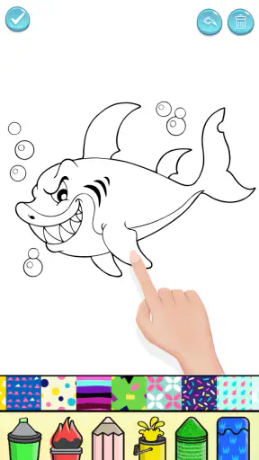 Baby Shark Glitter Coloring screenshot