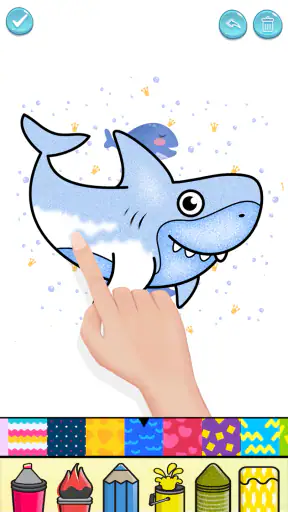 Baby Shark Glitter Coloring screenshot
