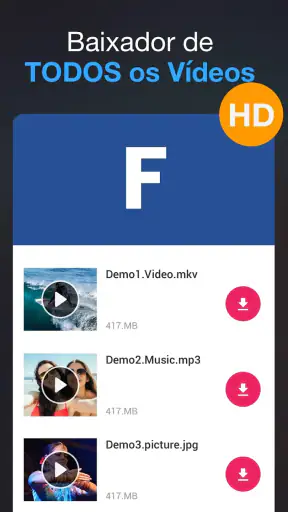 Baixador de todos os vídeos ,V screenshot