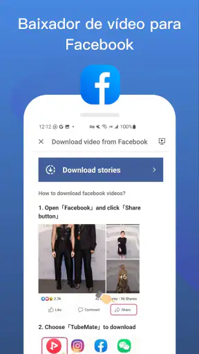 Baixador de vídeo e música screenshot