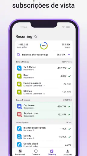 Bilance - Dinheiro e Orçamento screenshot