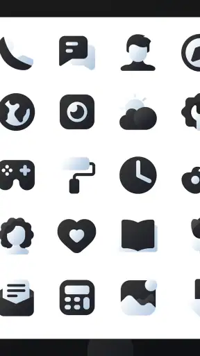 Black Icon Pack : LuX screenshot