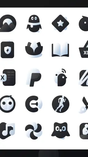 Black Icon Pack : LuX screenshot