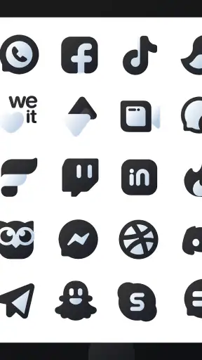 Black Icon Pack : LuX screenshot