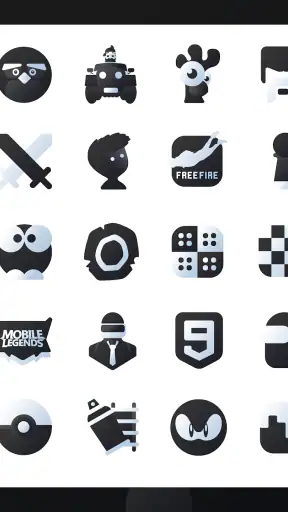 Black Icon Pack : LuX screenshot