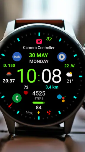 Black practical MOD Watch face screenshot