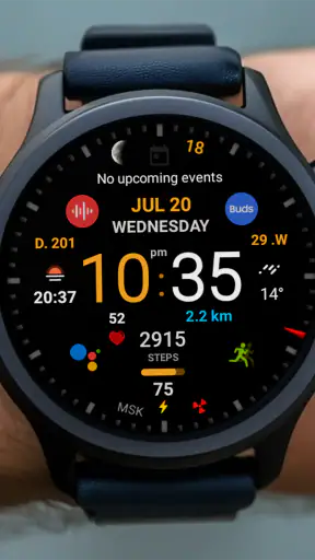 Black practical MOD Watch face screenshot