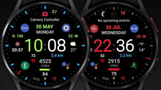 Black practical MOD Watch face screenshot