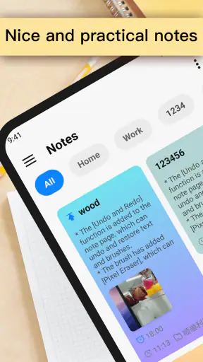 Bloco de notas, Notas, Caderno screenshot