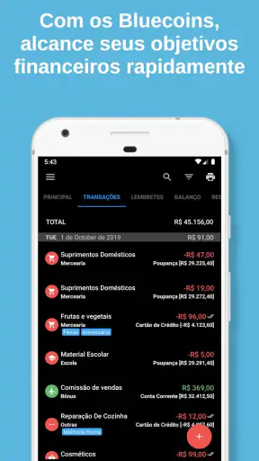 Bluecoins Finanças & Orçamento screenshot