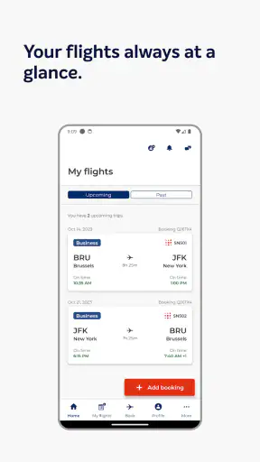 Brussels Airlines screenshot
