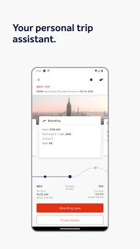Brussels Airlines screenshot