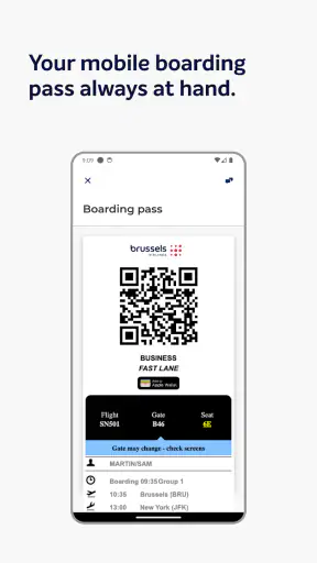 Brussels Airlines screenshot
