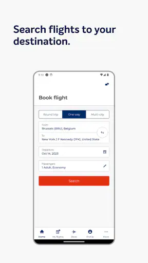 Brussels Airlines screenshot