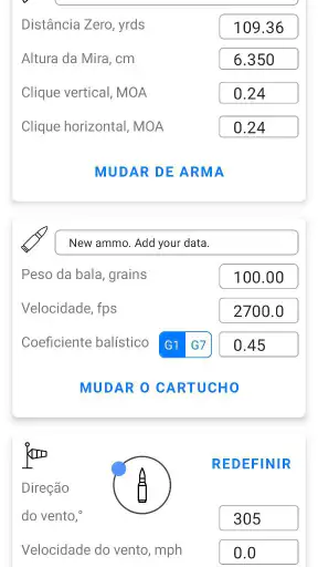 Calculadora balística 2026 screenshot