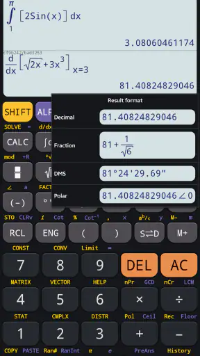 Calculadora científica 991 screenshot