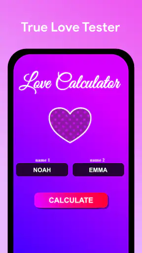 Calculadora do amor por nome screenshot