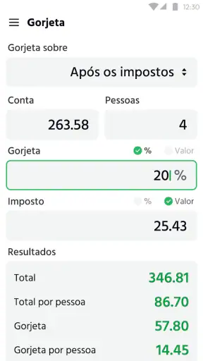 Calculadora: Porcentaje, Moeda screenshot